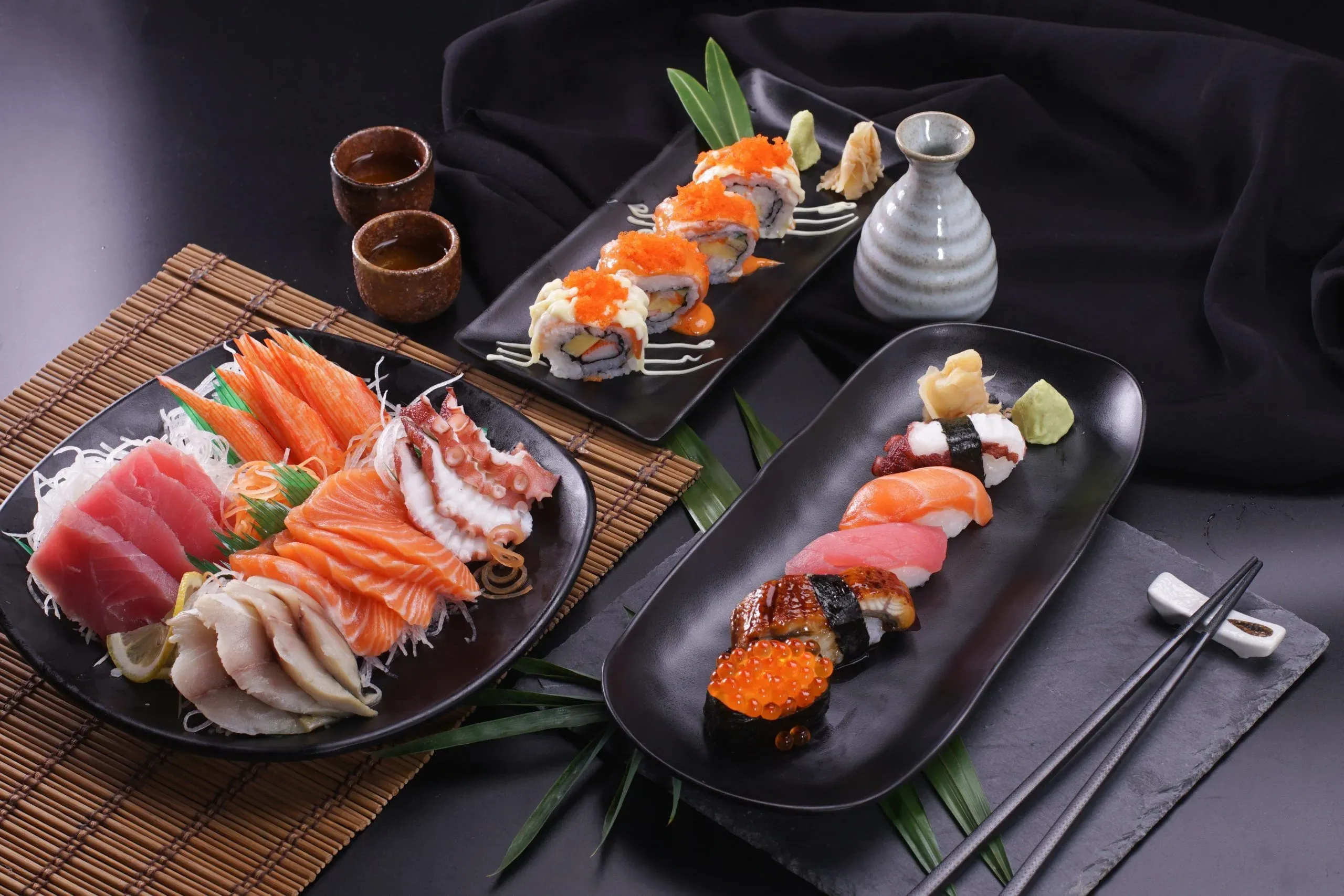 Sashimi and fish, Japanese food
